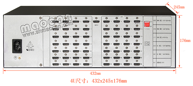 4K*2K HDMI分配器1进4出